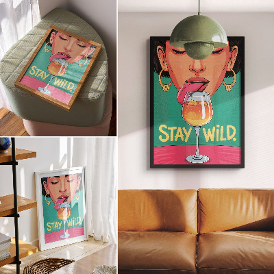 Poster Intensiva färger, positiv atmosfär, popkonst, uttrycksfullhet