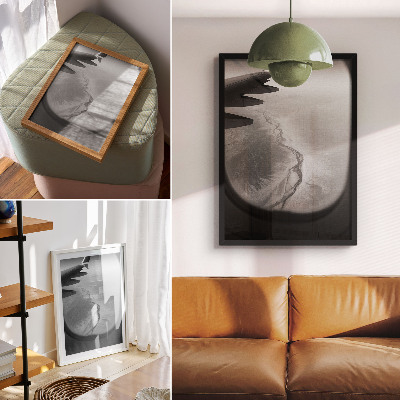 Hållbar väggposter Flygperspektiv minimalistisk stämning natur