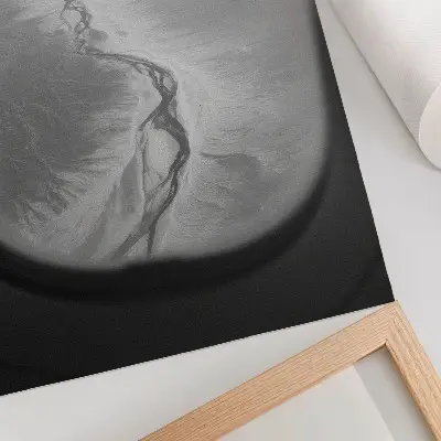 Hållbar väggposter med minimalistiskt flygperspektiv av natur