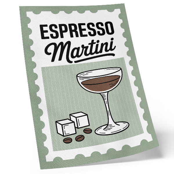 Affisch Espresso martini vintage-stil grafik