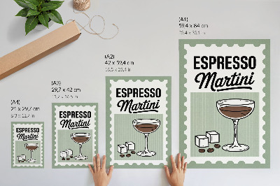Affisch Espresso martini vintage-stil grafik