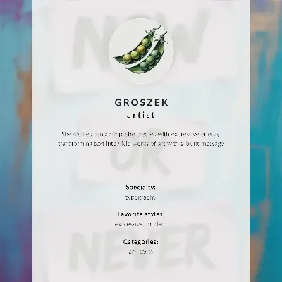 Affisch med minimalistisk design och motiverande slogan