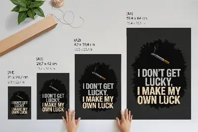 Affisch med minimalistisk design och motiverande slogan