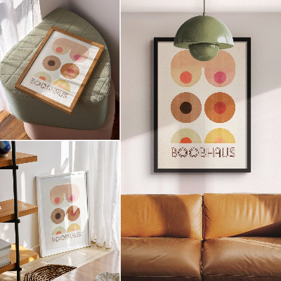 Hållbar väggposter Grafik i Bauhaus-stil