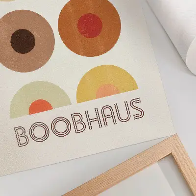 Hållbar väggposter med grafik i Bauhaus-stil