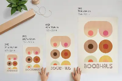 Hållbar väggposter med grafik i Bauhaus-stil