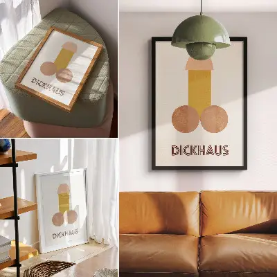 Väggaffisch Bauhaus-stil grafik från Dickhaus