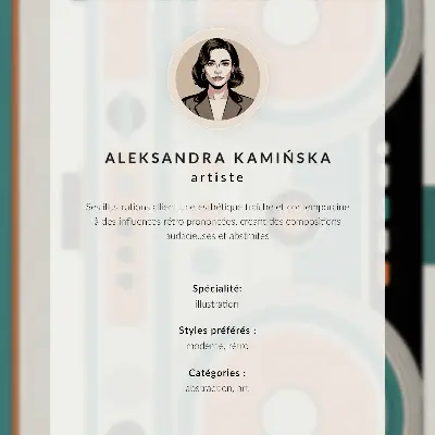 Affisch geometrisk kaffekanna och mugg i livfulla och optimistiska färger