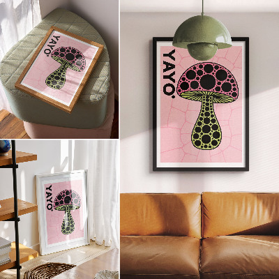 Hållbar väggposter Svampgeometri text modernitet