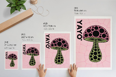 Hållbar väggposter Svampgeometri text modernitet