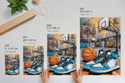 Hållbar väggposter Graffitistadens lekplats i modern stil
