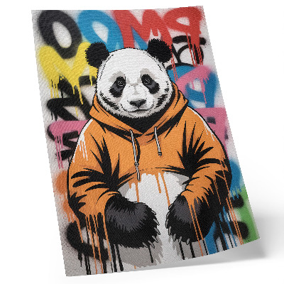 Affisch Panda i graffititröja, streetstyle