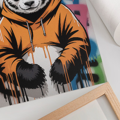 Affisch Panda i graffititröja, streetstyle