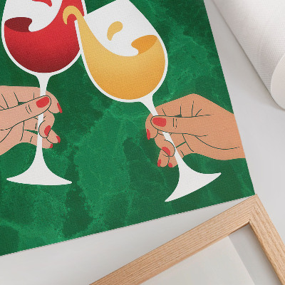 Hållbar väggposter Färgglada glasögon grön bakgrund dynamisk stil
