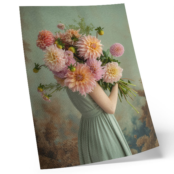 Poster Pastellblommor natur boho elegans harmoni