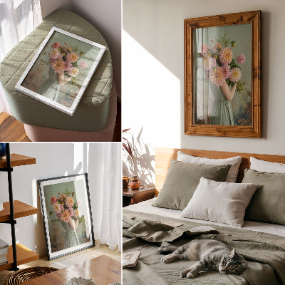 Poster Pastellblommor natur boho elegans harmoni