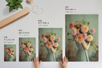 Poster Pastellblommor natur boho elegans harmoni