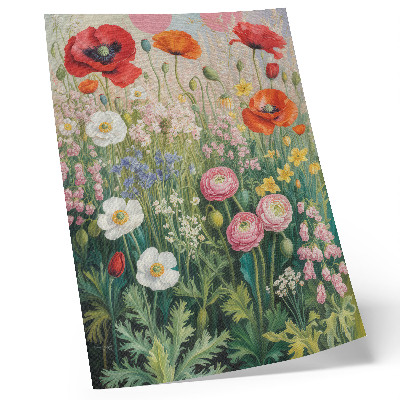 Affisch Ett blommigt färgupplopp fullt av liv och energi