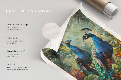Hållbar väggposter Färgglada hus och blommor, idyllisk atmosfär