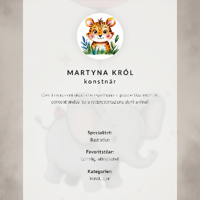 Poster Tiger i grafisk stil med intensiva färger
