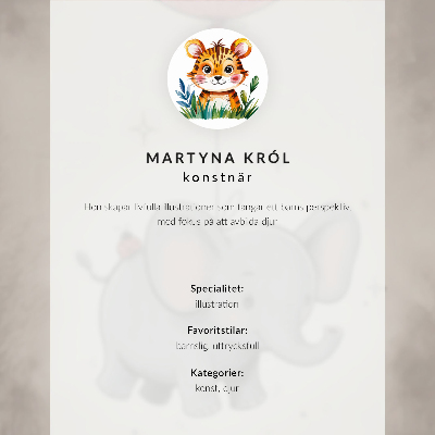 Poster Tiger i grafisk stil med intensiva färger