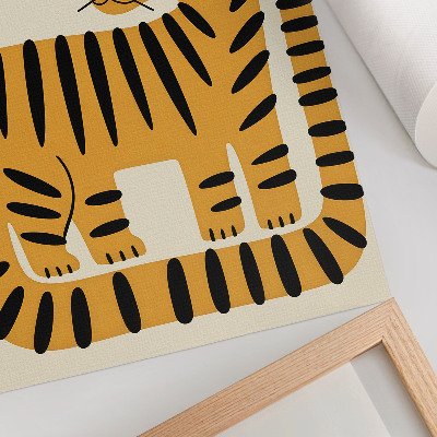 Poster Tiger i grafisk stil med intensiva färger