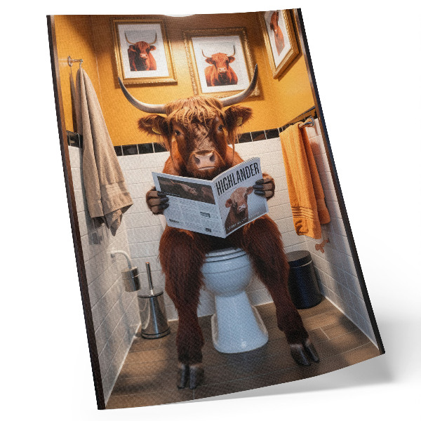 Hållbar väggposter Orange väggar buffalo på toalettmagasin