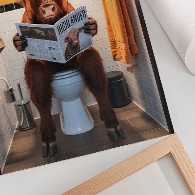 Hållbar väggposter Orange väggar buffalo på toalettmagasin