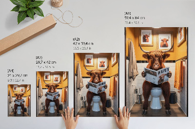 Hållbar väggposter Orange väggar buffalo på toalettmagasin