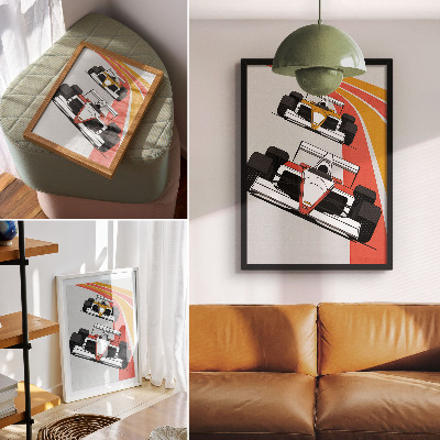 Poster Dynamisk modernitet på racerbilar