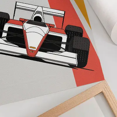 Poster med motiv av dynamisk modernitet på racerbilar