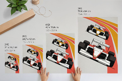 Poster Dynamisk modernitet på racerbilar