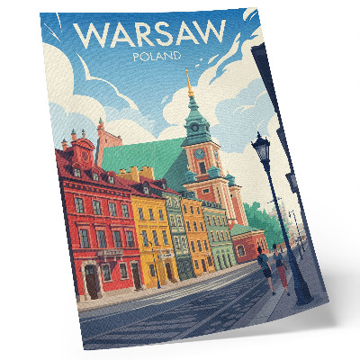 Poster Färgglada hyreshus blå himmel arkitektur