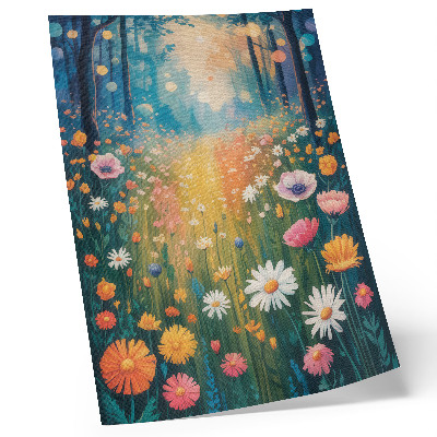 Dekorativ väggaffisch Färgglada blommor modern stil glad atmosfär