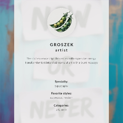 Affisch Dynamiska färger. Inspirerande text. Modern känsla.