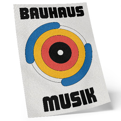 Dekorativ väggaffisch Bauhaus-stil cirklar starka färger modernitet