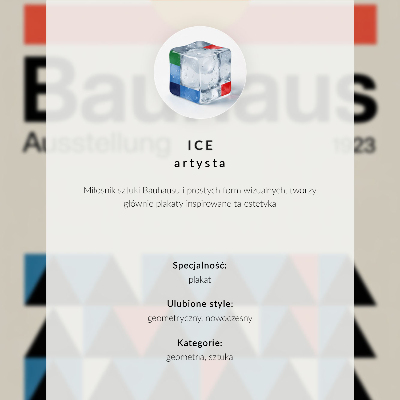 Dekorativ väggaffisch Bauhaus-stil cirklar starka färger modernitet
