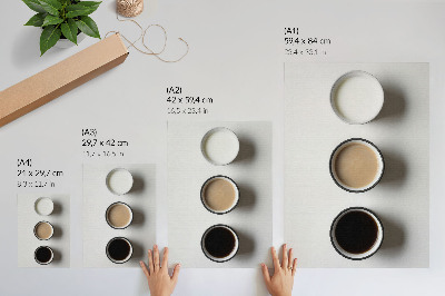 Dekorativ väggaffisch Tre olika drinkar minimalistiskt arrangemang