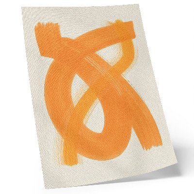 Hållbar väggposter Abstrakta orange livfulla penseldrag