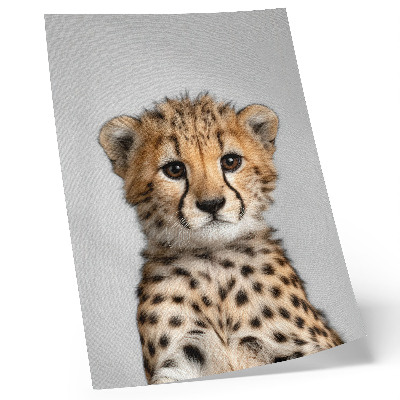 Affisch Söt gepard minimalistisk bakgrund delikatess