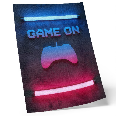 Poster Neonpixelinskription spelar pad dynamik