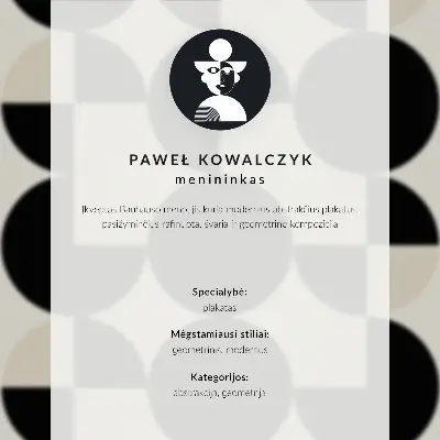 Affisch med motiv av geometriska former i minimalistisk och modern stil