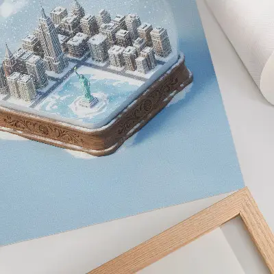 Snöglob minimalistiskt stadsvintermotiv