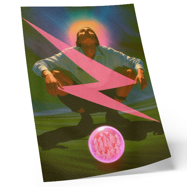 Poster Neonfärger och en överraskande figur