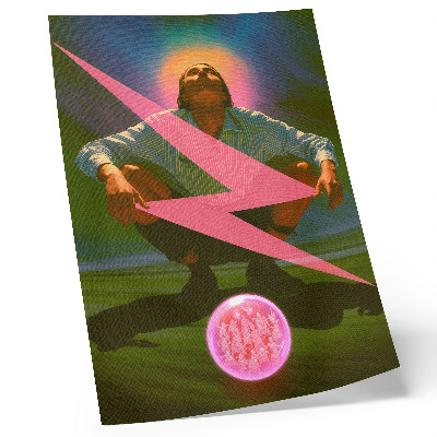 Poster Neonfärger och en överraskande figur