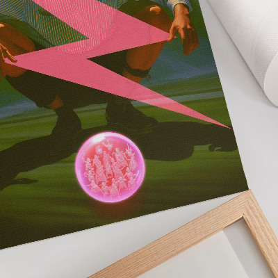 Poster Neonfärger och en överraskande figur