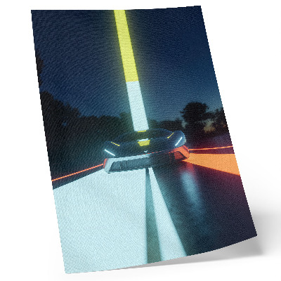 Affisch Dynamiska linjer futuristisk bilnatt