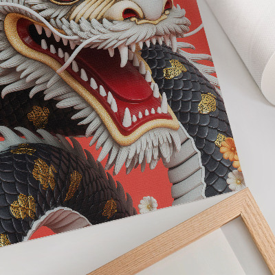 Affisch Dekorativ drake med invecklade detaljer