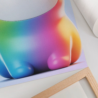 Hållbar väggposter Regnbågskatt modern gradientstil