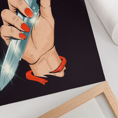Affisch Hand med dolk, blinkande detaljer